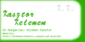 kasztor kelemen business card